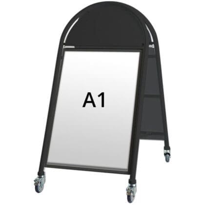 A-Skilt - Classic Gadeskilt på hjul - A1 SORT