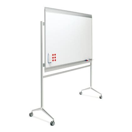 Mobilt design whiteboard 120x100 med magnetboard